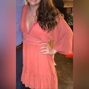 In the beginning, long sleeve mini dress